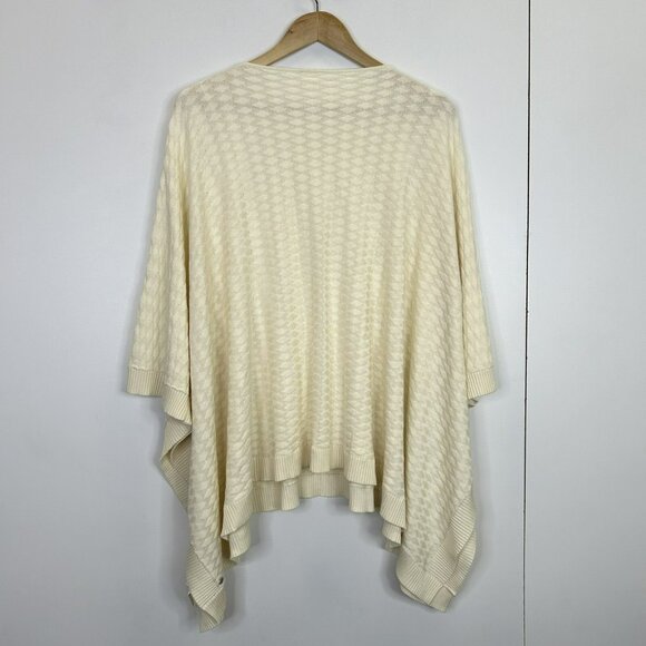 Lululemon Divinity Poncho Womens One Size Cream Pullover Sweater Cashmere Blend - Picture 2 of 4